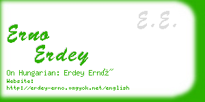erno erdey business card